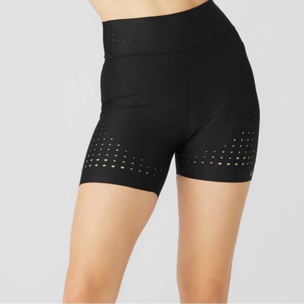 Alo Yoga Airlift high waist laser cut speedy shorts